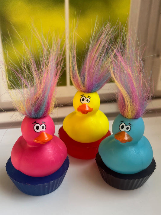 Crazy Rainbow Hair Duck Soap
